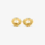 Pozłacane kolczyki wianuszki z cyrkoniami SercaVerde KOL30D