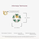 Pozłacane kolczyki wianuszki z cyrkoniami SercaVerde KOL30F
