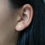 Pozłacane srebrne 925 małe wkrętki Luseeye KOL3H