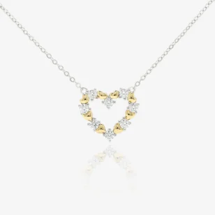 Romantyczny naszyjnik srebrny w kształcie serca SercNetta LAN8A