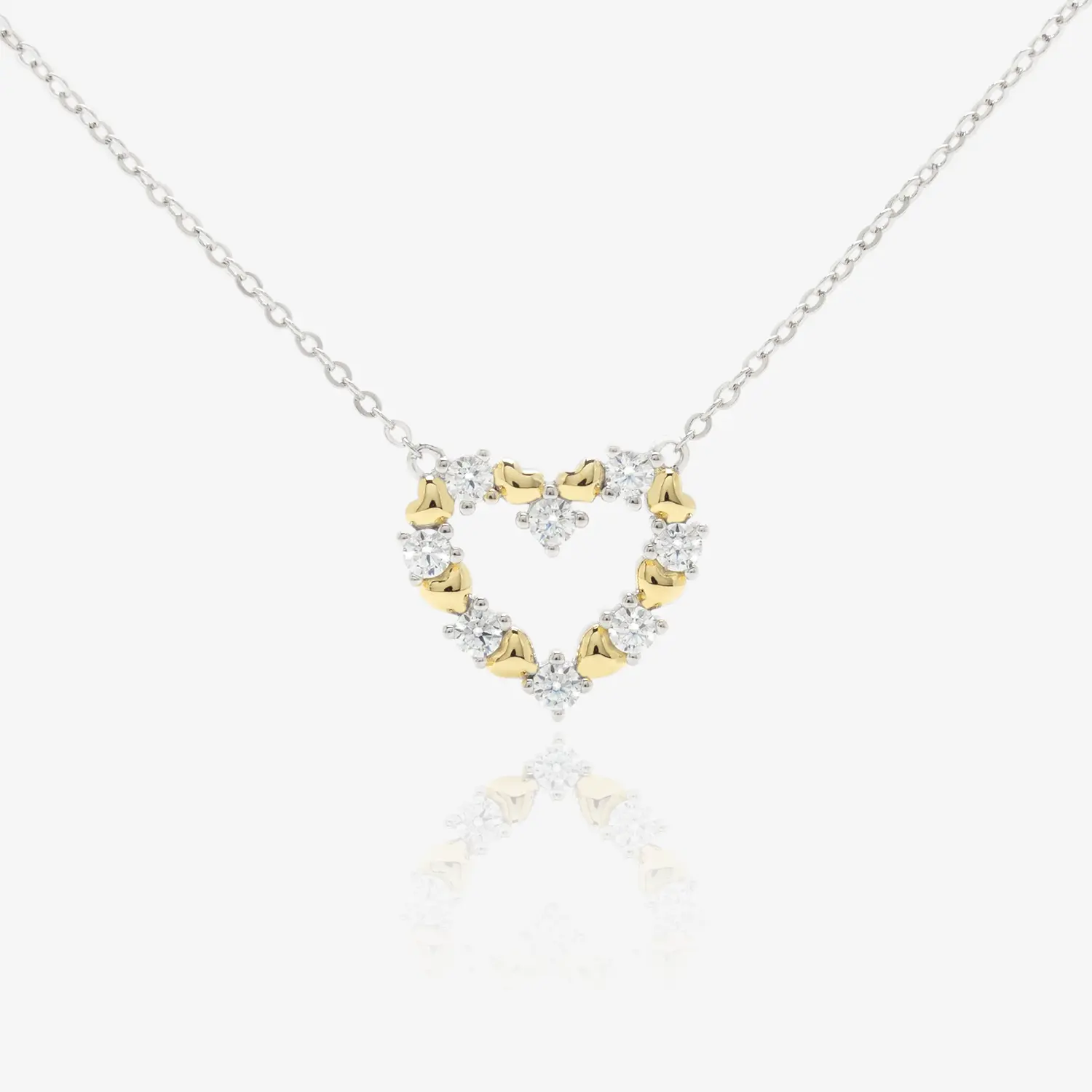 Romantyczny naszyjnik srebrny w kształcie serca SercNetta LAN8A Romantyczny naszyjnik srebrny w kształcie serca SercNetta LAN8A