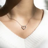 Romantyczny naszyjnik srebrny w kształcie serca SercNetta LAN8B