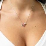 Serce Amora miłosny naszyjnik srebrny 925 LAN3 E