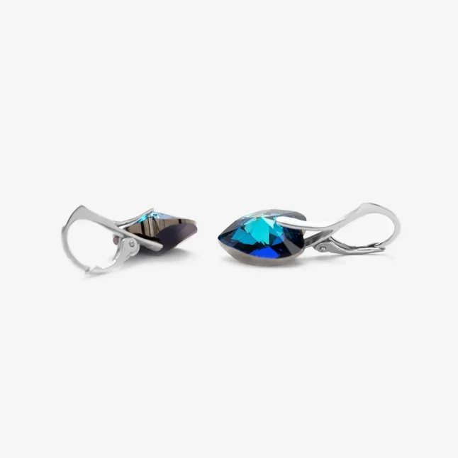 Srebrne kolczyki Heart Bermuda Blue Saga Blue KOL13B