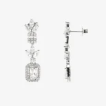 Srebrne kolczyki do ślubu LoveLeaf KOL16A