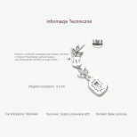 Srebrne kolczyki do ślubu LoveLeaf KOL16D