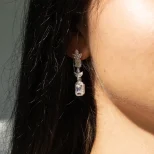 Srebrne kolczyki do ślubu LoveLeaf KOL16G