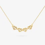 Srebrny 925 naszyjnik Koniczyna w Serduszka LAN15B