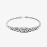 Srebrny komplet do ślubu FloraLuxe KM24K