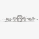 Srebrny komplet do ślubu LoveLeaf KM18B