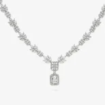 Srebrny komplet do ślubu LoveLeaf KM18F