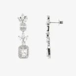 Srebrny komplet do ślubu LoveLeaf KM18J