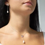 Srebrny komplet z perłą Perłowy Urok KM21G