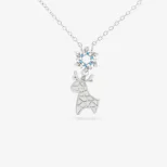 Srebrny naszyjnik próby 925 z reniferem Renifczak LAN7A