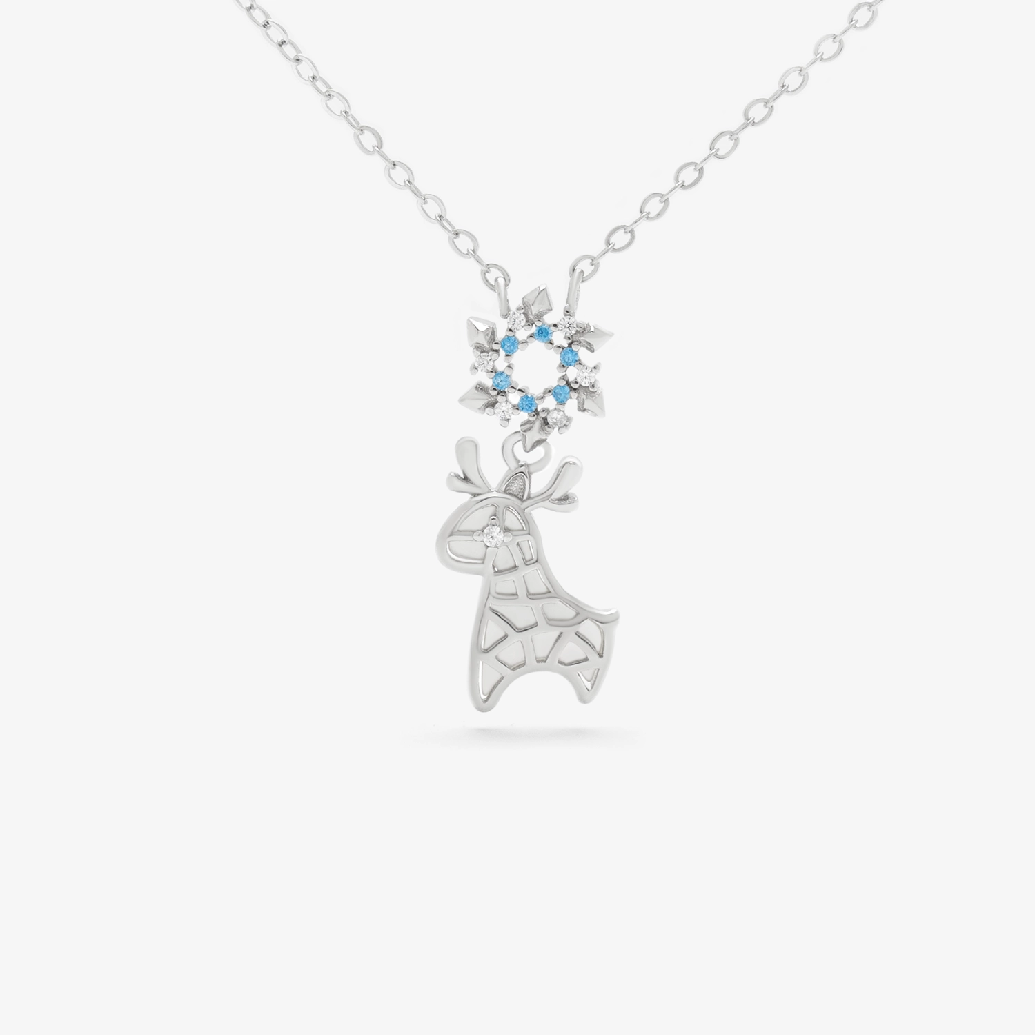 Srebrny naszyjnik próby 925 z reniferem Renifczak LAN7A Srebrny naszyjnik próby 925 z reniferem Renifczak LAN7A