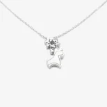 Srebrny naszyjnik próby 925 z reniferem Renifczak LAN7D