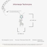 Srebrny naszyjnik próby 925 z reniferem Renifczak LAN7F