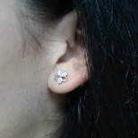 Urocze kolczyki srebrne 925 Srebrne Kwiaty KOL25F