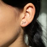 Urocze srebrne 999 kolczyki wkrętki KokarDuszki KOL19G