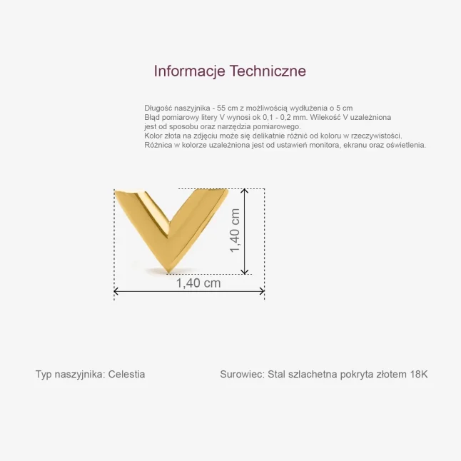 Verve złoty komplet biżuterii ze stali szlachetnej KMs1F