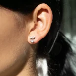 Wkrętki srebrne 999 wisiełki KokarRondki KOL20F