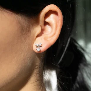 Wkrętki srebrne 999 wisiełki KokarRondki KOL20F