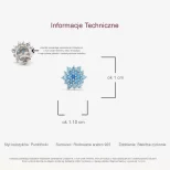 Wyjątkowe kolczyki srebrne kwiat lotosu Azurille KOL29 H