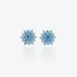 Wyjątkowe kolczyki srebrne kwiat lotosu Azurille KOL29A1