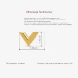 Złoty naszyjnik ze stali szlachetnej Verve LANs1A