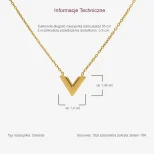 Złoty naszyjnik ze stali szlachetnej Verve LANs1C