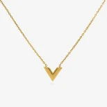 Złoty naszyjnik ze stali szlachetnej Verve LANs1G