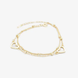 Delikatna bransoletka z serduszkami Sinse BR10A