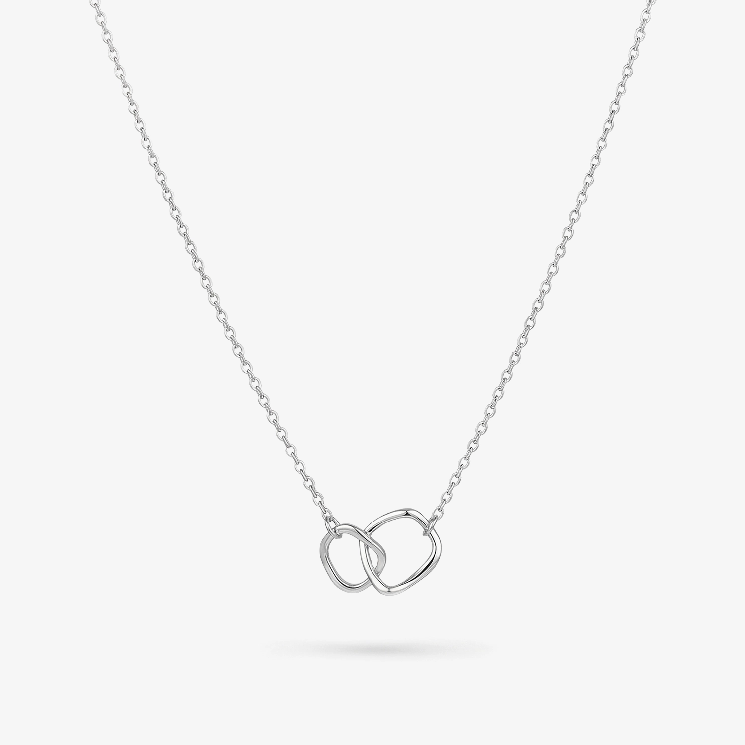 Naszyjnik srebrny minimalistyczny geomelle LAN11-A