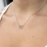 Naszyjnik srebrny minimalistyczny geomelle LAN11B