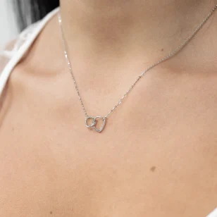 Naszyjnik srebrny minimalistyczny geomelle LAN11B