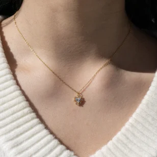 Pozłacany naszyjnik srebrny CoreLumi LAN13B