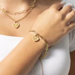 Romantyczna pozłacana bransoletka ze stali LoveNelle BRs3B