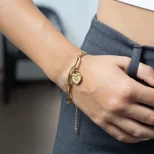 Romantyczna pozłacana bransoletka ze stali LoveNelle BRs3C